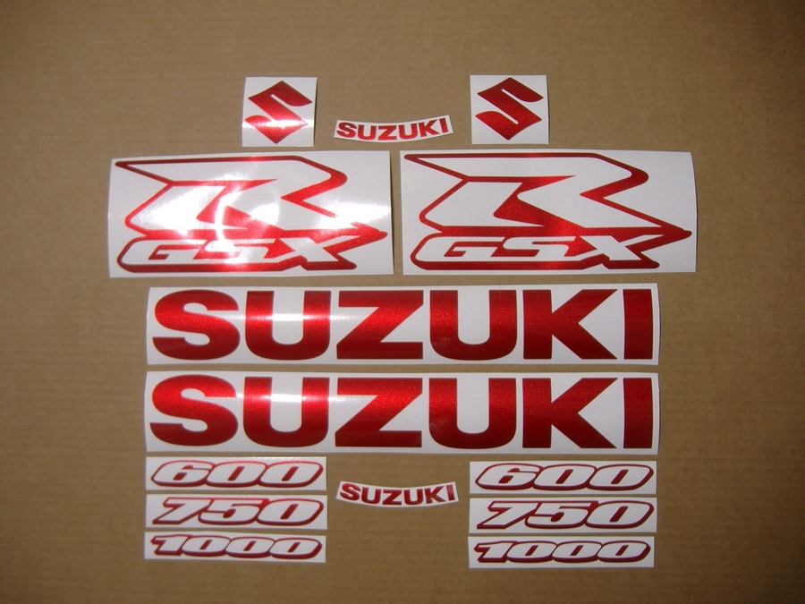 Cherry pearl red logo decals for Suzuki GSXR 1000
