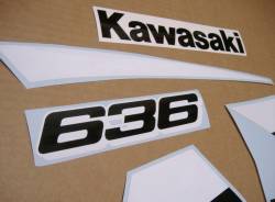 Stickers for Kawasaki 636 ninja ZX6R 2002 green model