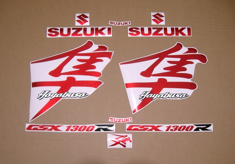 Suzuki Hayabusa 1st gen. metallic cherry red stickers