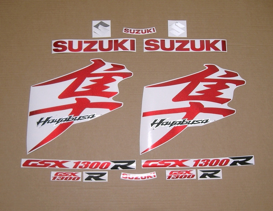 Suzuki hayabusa 1340 mk2 metallic cherry red stickers
