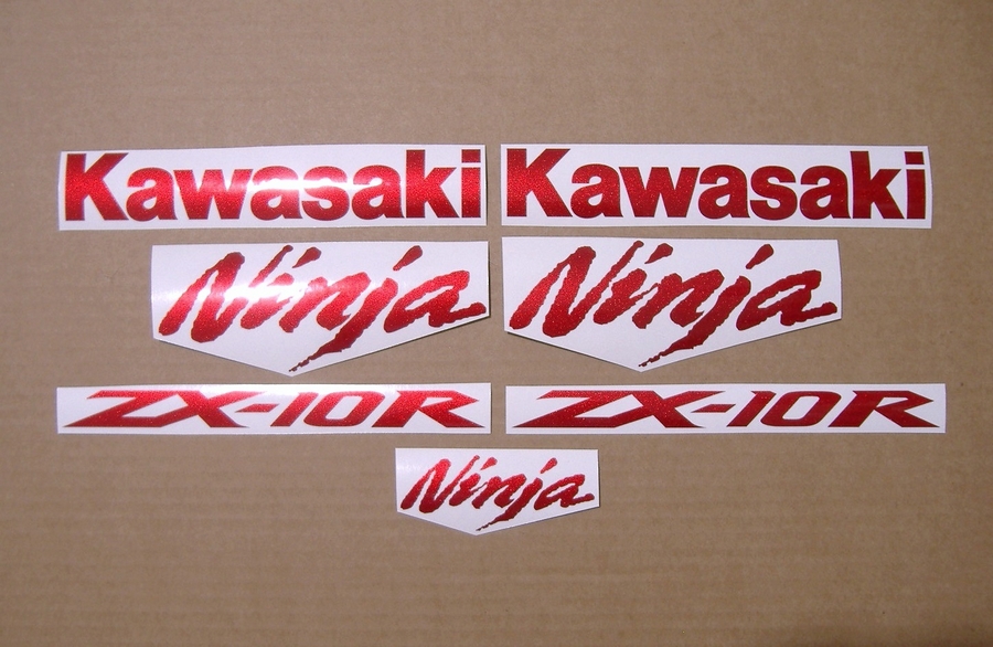 Kawasaki ZX10R ninja cherry pearl red graphics set