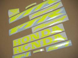 Honda VTR 1000 SP-1 neon yellow logo decals set