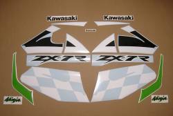 Stickers (green pattern) for Kawasaki ZX7R 2001