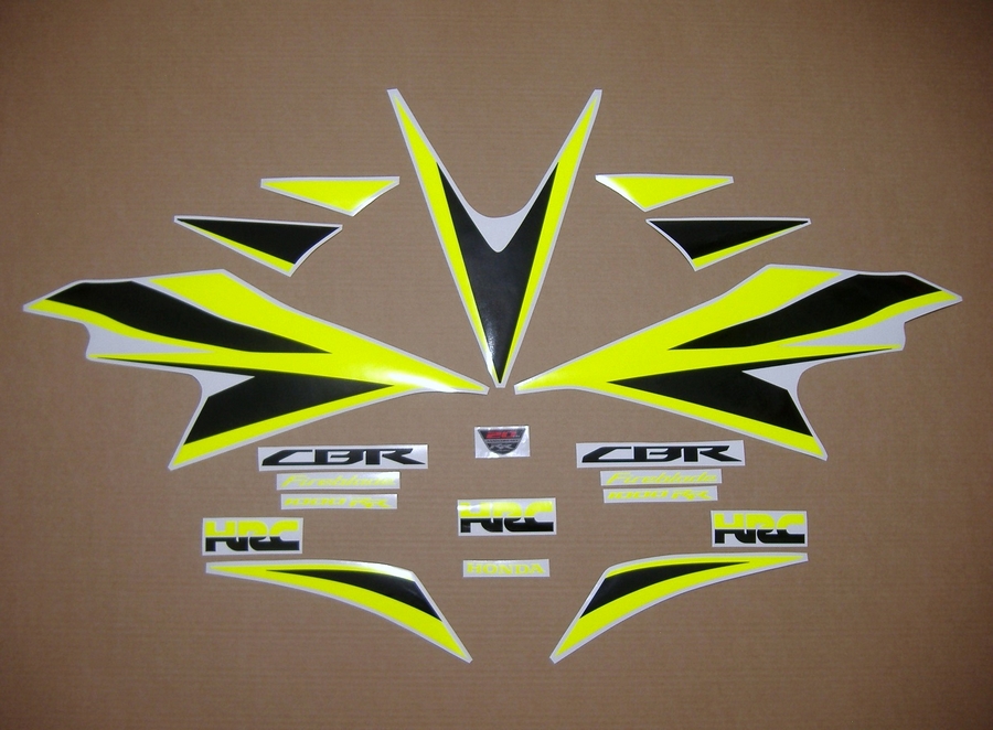 High visibility yellow stickers for Honda CBR Fireblade sc59