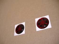 Yamaha 3d silicone emblems sticker set in red