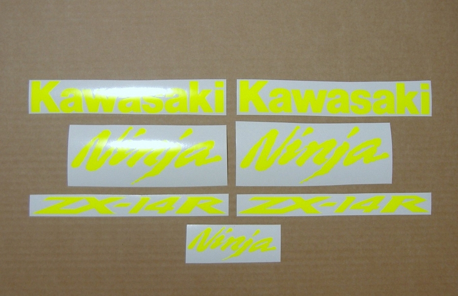 Neon yellow decals for Kawasaki zx-14r 1400 ninja