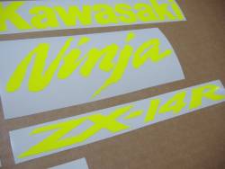 Fluorescent yellow decals for Kawasaki zx14r ninja