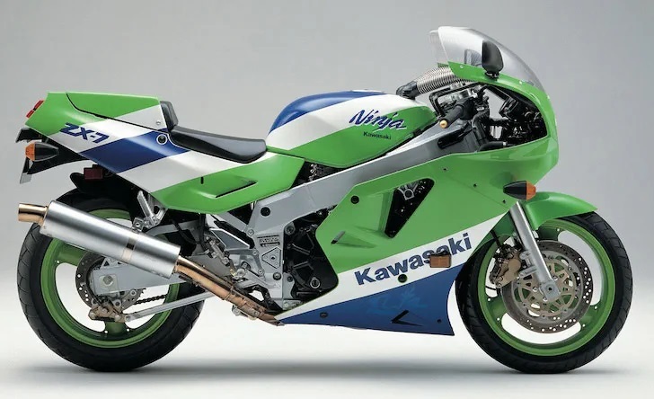 Kawasaki zx-7 ninja 1989 h1 green model decal set