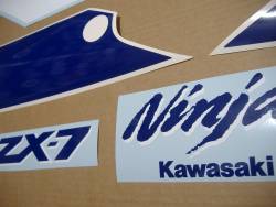 Kawasaki zx-7 ninja 1989 h1 restoration decal set