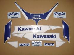 Kawasaki zx7 ninja 1990 h2 complete decals set