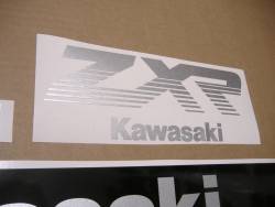 Kawasaki zxr 750 1989 h1 red grey logo decals