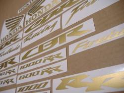 Matte gold logo sticker kit for Honda CBR 1000rr