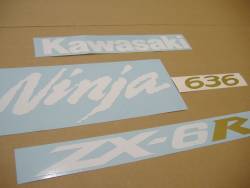 Kawasaki ZX-6R 2006 Ninja blue logo graphics