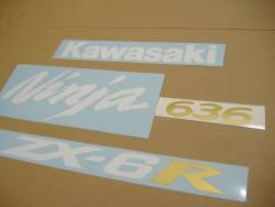 Kawasaki ZX-6R 2006 Ninja blue adhesives