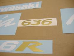 Kawasaki ZX-6R 2006 Ninja blue decals kit