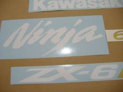 Kawasaki ZX 6R 2006 blue complete sticker kit