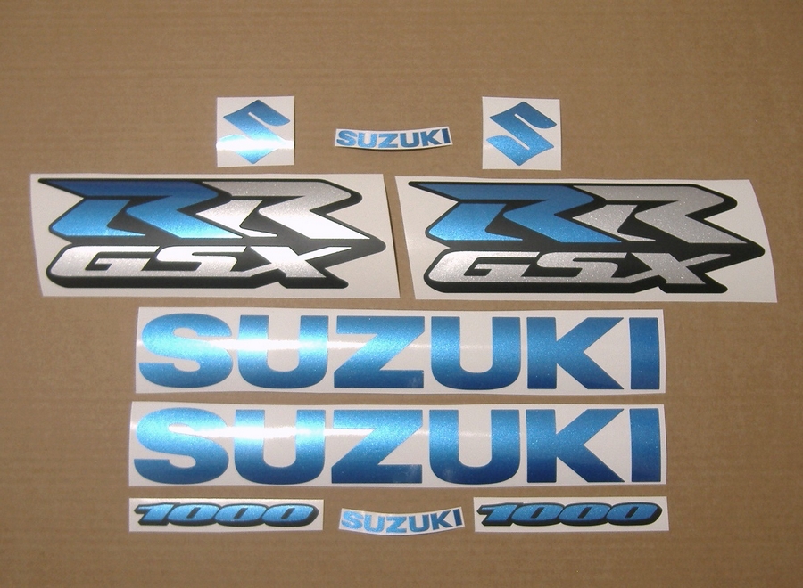 Suzuki GSX-RR 1000 RR metallic blue logo decals 