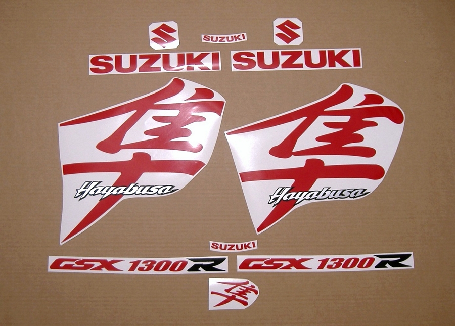 Red decal set for Suzuki hayabusa 1300 k1
