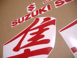 Suzuki hayabusa 1300 red kanji decals kit