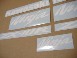 White logo decals for Kawasaki zx-10r ninja