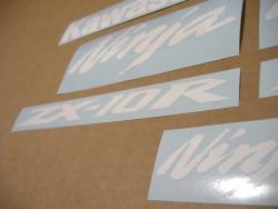 White logo stickers for Kawasaki zx10r ninja