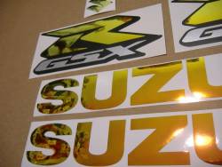 Suzuki GSXR 750 srad neo chrome logo stickers set