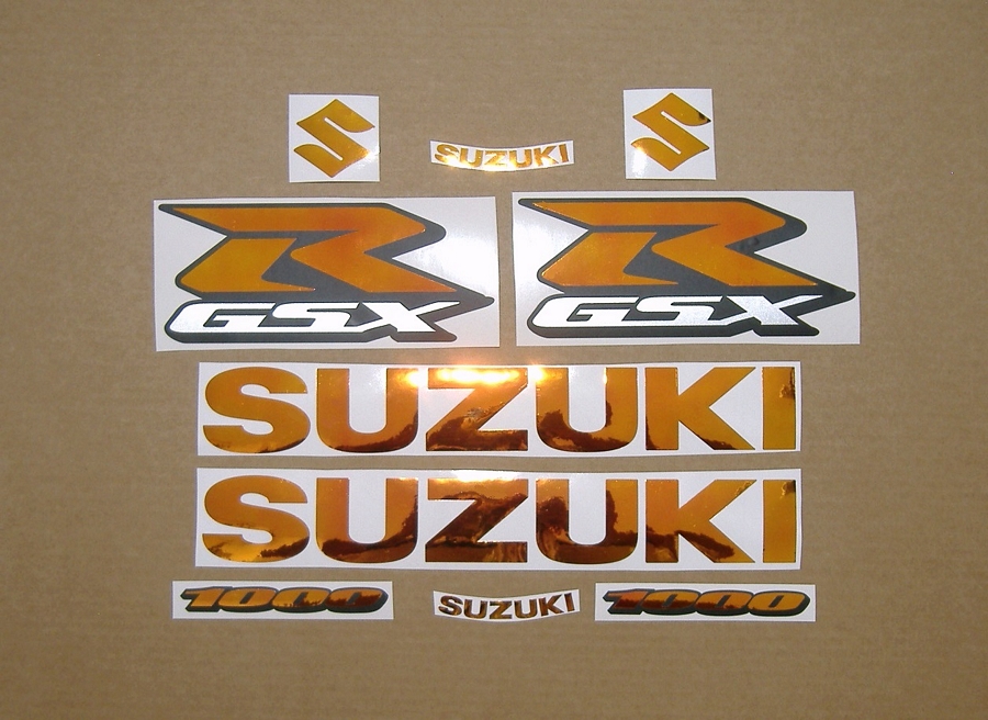 Suzuki GSXR 1000 srad neo chrome logo decals set