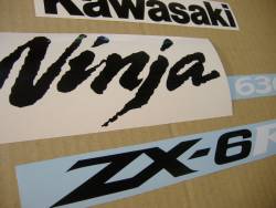 Kawasaki zx-6r 2006 636 green stickers kit