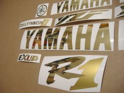 Yamaha R1 2000-2001 custom chrome gold logo stickers