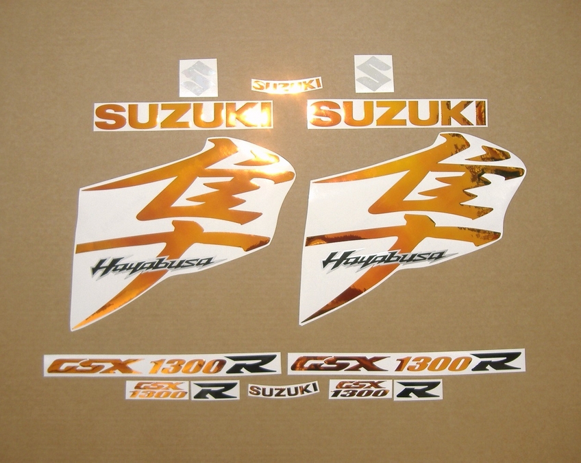 Neo chrome kanji logo graphics for Suzuki hayabusa 1340