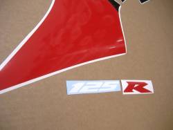 Honda CBR 125R 2004 red pattern decals set