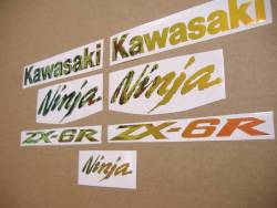Neo chrome logo sticker kit for Kawasaki zx6r 600 ninja