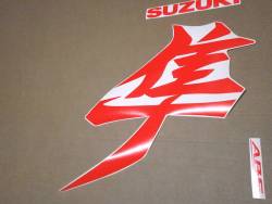 Suzuki hayabusa 2021 fluorescent red kanji stickers