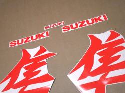 Suzuki hayabusa 2021 signal red kanji sticker set