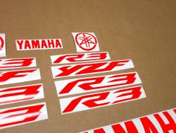 High visibility red stickers for Yamaha YZF R3