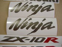 Kawasaki ZX-10R 2005 Ninja silver stickers kit