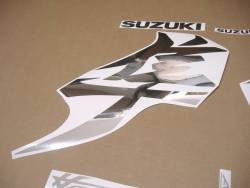 Suzuki hayabusa 2021-onwards chrome mirror grey stickers