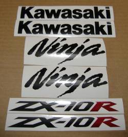 Kawasaki ZX 10R 2004 green complete sticker kit