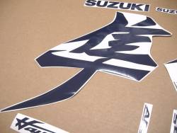 Suzuki hayabusa 2021 m1 navy blue kanji decals set