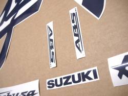 Suzuki hayabusa 2021 m1 navy blue kanji graphics set