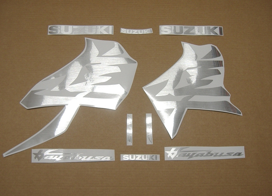 Suzuki hayabusa 2021 m1 brushed aluminium decals set