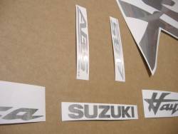 Suzuki hayabusa 2021 m1 brushed silver decals set