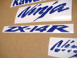 Kawasaki zx14r 1400 royal (medium) blue logo graphics