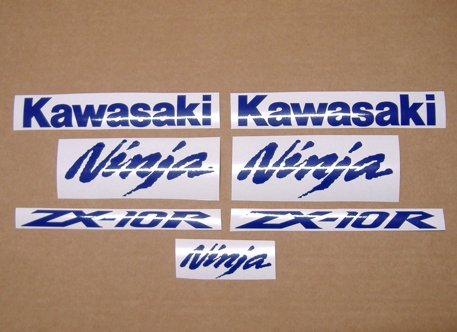 Kawasaki zx10r 1000 royal (medium) blue logo stickers