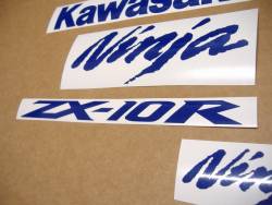 Royal blue emblems for Kawasaki zx-10r 1000 ninja
