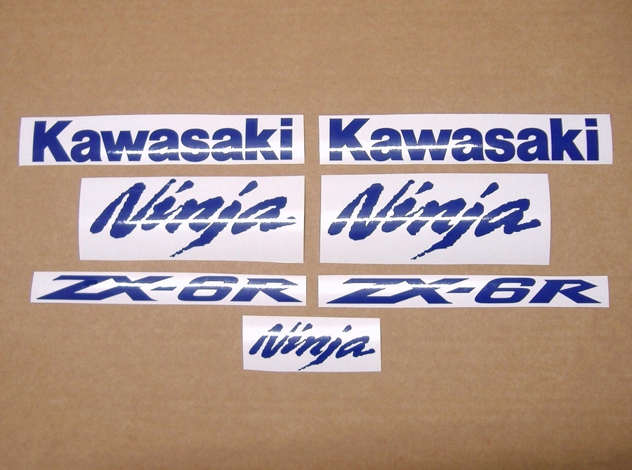 Royal blue emblems for Kawasaki zx-6r 600cc ninja