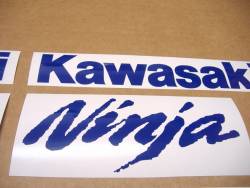 Kawasaki zx6r 600 royal (medium) blue logo stickers