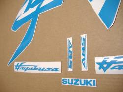 Suzuki hayabusa 2021 m1 light blue kanji emblems set