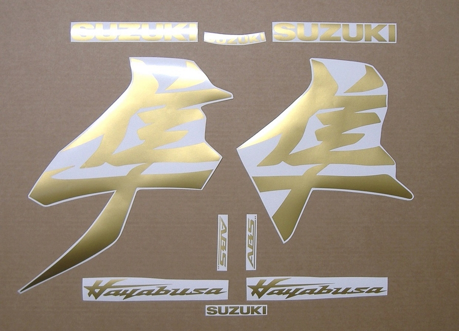 Suzuki hayabusa 2021 gen.3 golden kanji decals set