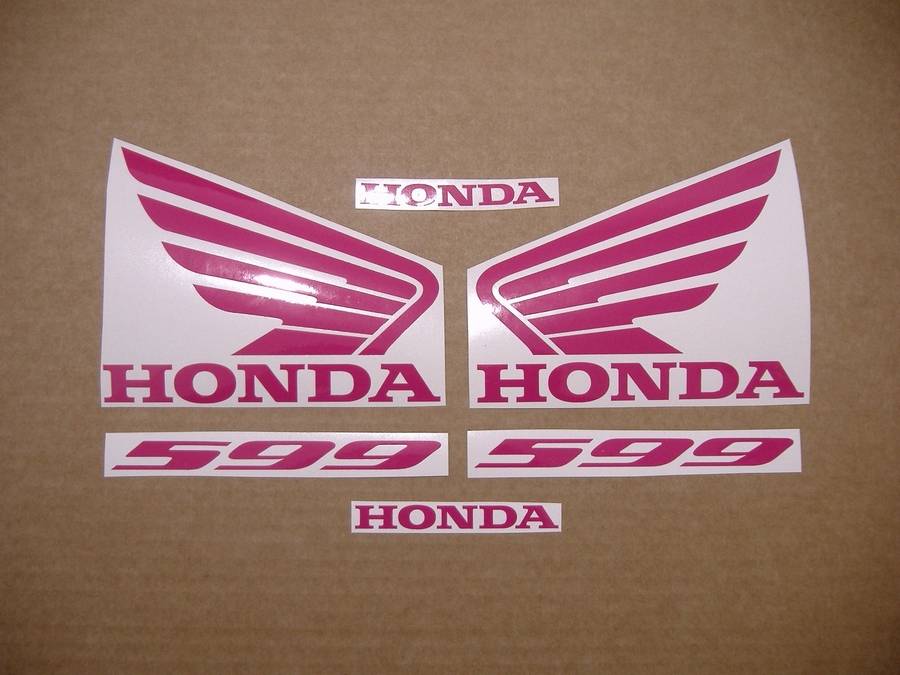 Hot pink color decals for Honda Hornet 599